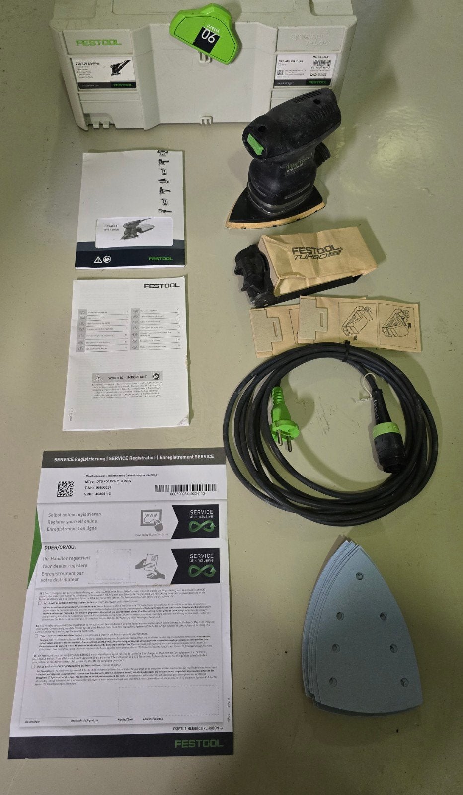 Festool DTS 400 EQ plus delta / drie schuurmachine met acces, Ophalen of Verzenden, Zo goed als nieuw, Minder dan 600 watt, Overige typen
