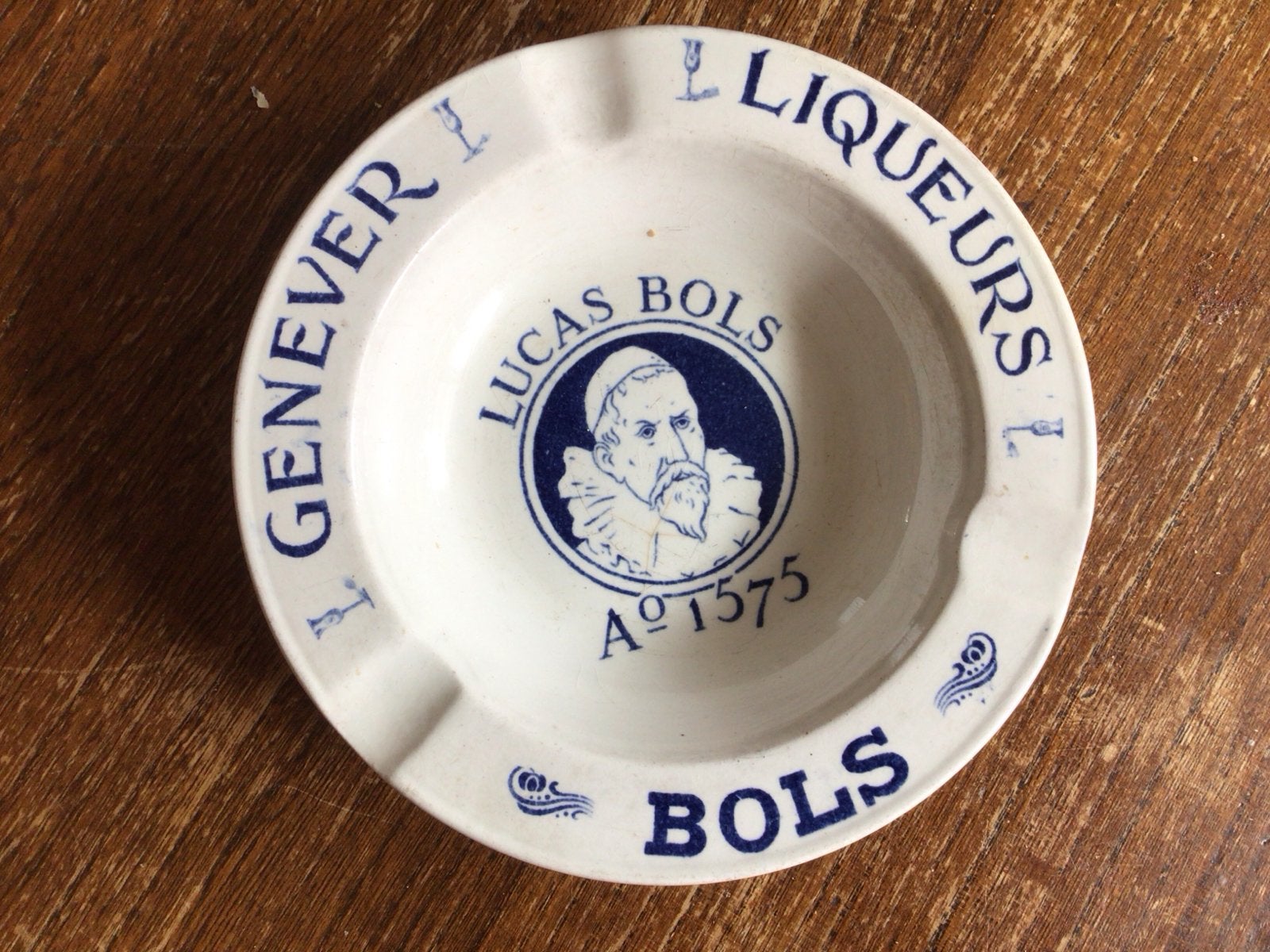 Vintage Lucas Bols Asbak - Societé Céramique Maastricht, Ophalen of Verzenden