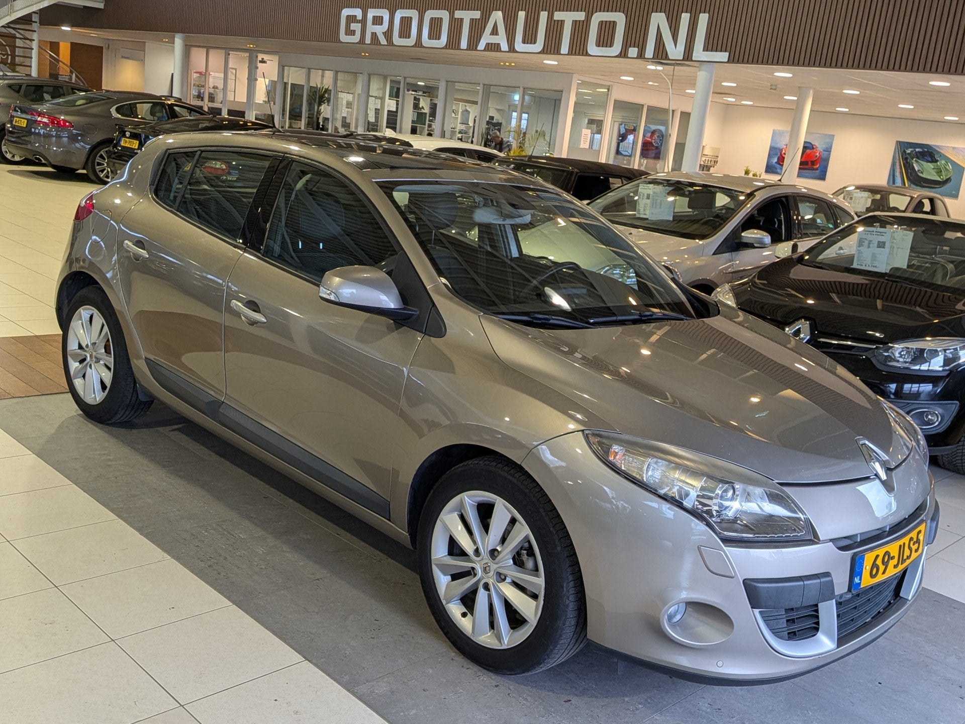 Renault Mégane 2.0 Privilège Panoramadak, Airco, Cruise Co, Auto's, Renault, Gebruikt, Zwart, 4 cilinders, Beige