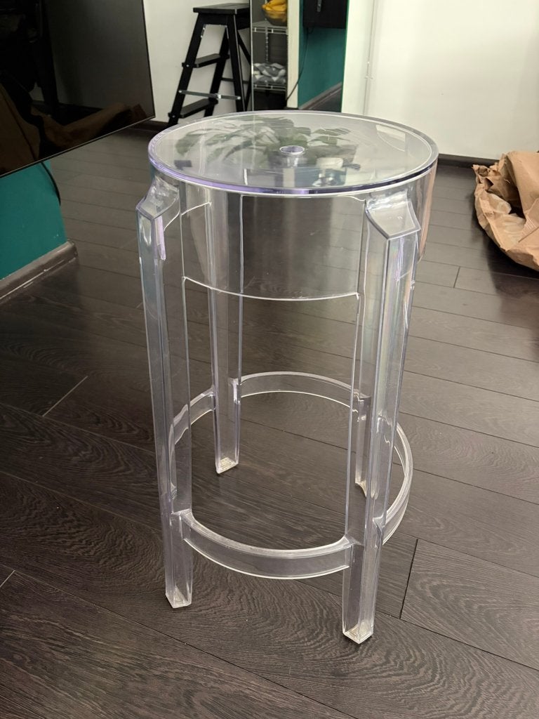 Kartell Ghost hoge kruk transparant, Ophalen, Kunststof, Gebruikt, Overige kleuren