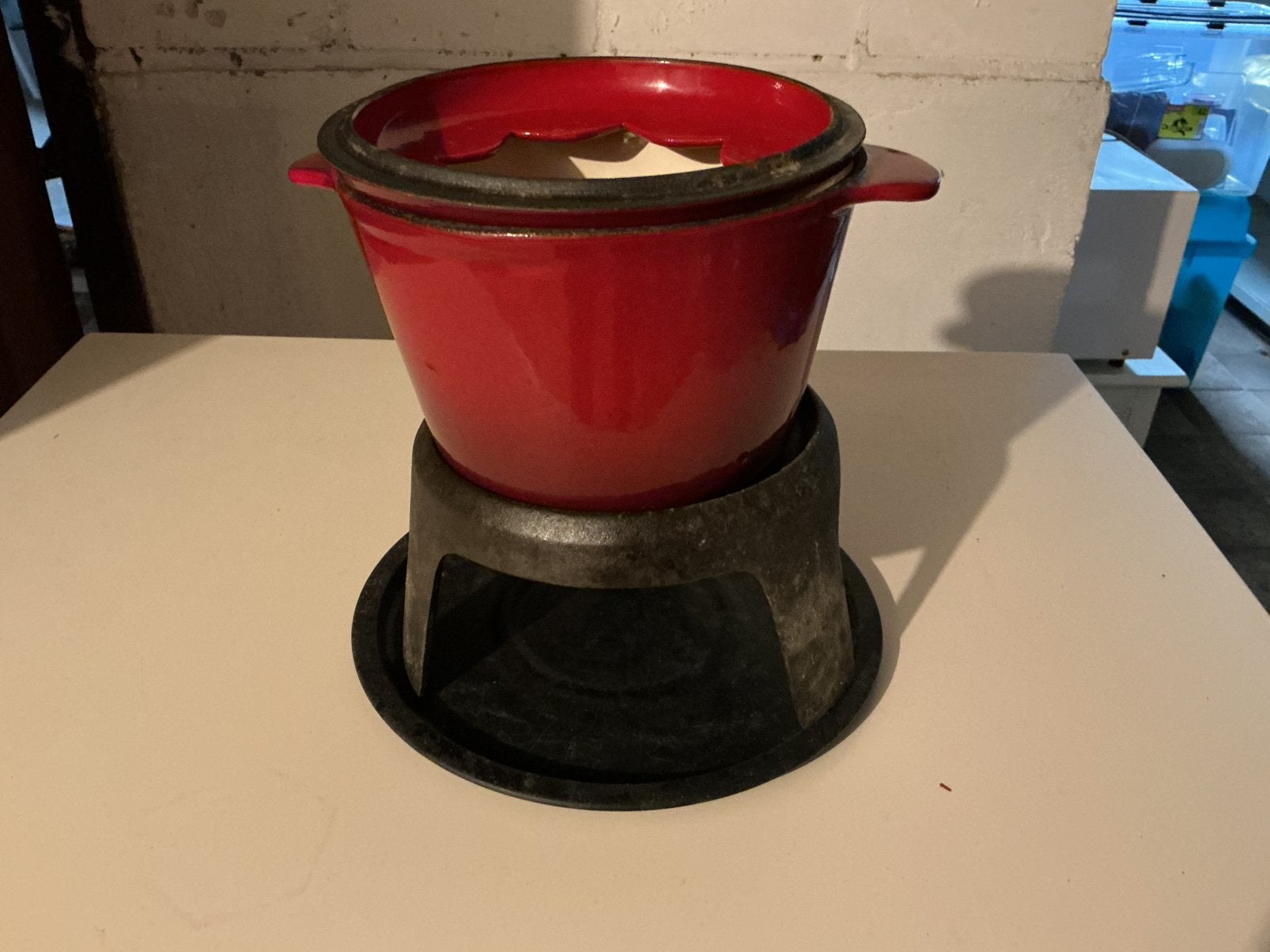 Fonduestel, Witgoed en Apparatuur, Ophalen of Verzenden, Zo goed als nieuw, Brander, Fondueset