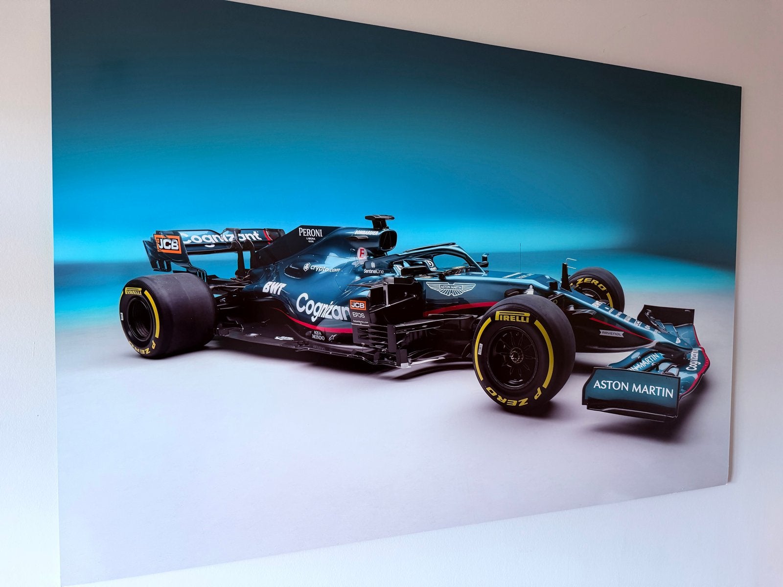 Aston Martin F1 AMR21 Canvas Schilderij - Groot Formaat, Ophalen, 50 – 75, 125 cm of meer, Zo goed als nieuw