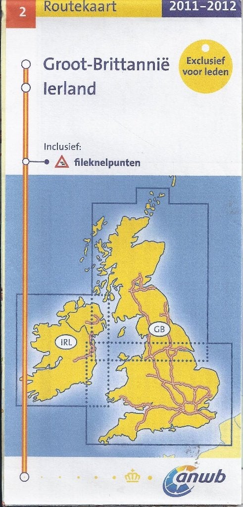 Pl1644 plattegrond groot brittannië ierland 2011/2012, Boeken, Atlassen en Landkaarten, Gelezen, Landkaart, 1800 tot 2000, Europa Overig