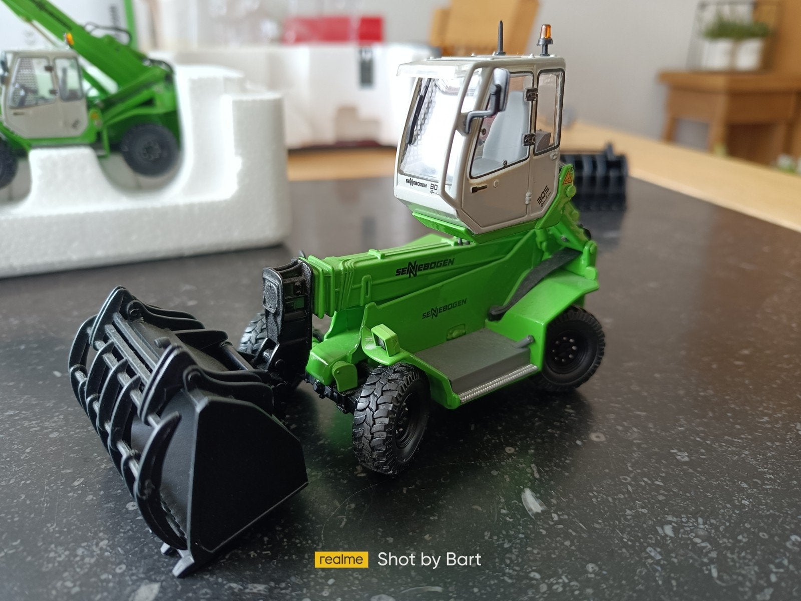 SENNEBOGEN VERREIKER MET MESTBAK EN PALVORK, Ophalen of Verzenden, Nieuw, Hijskraan, Tractor of Landbouw, Overige merken