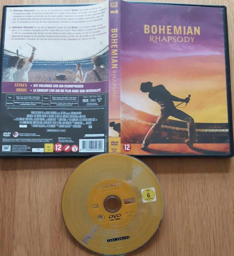 Bohemian Rhapsody DVD - Inclusief Live Aid optreden, Vanaf 12 jaar, Ophalen of Verzenden, Gebruikt, Muziek en Concerten