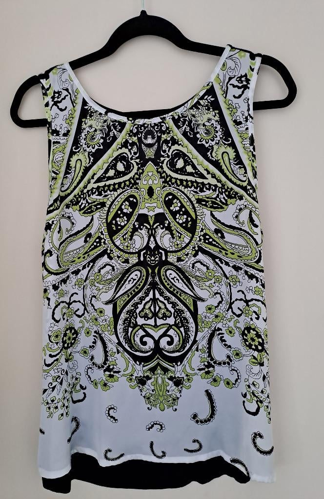 Dames Top wit/zwart/groen, Maat 38/40 (M), Overige kleuren, Ophalen of Verzenden, Zo goed als nieuw