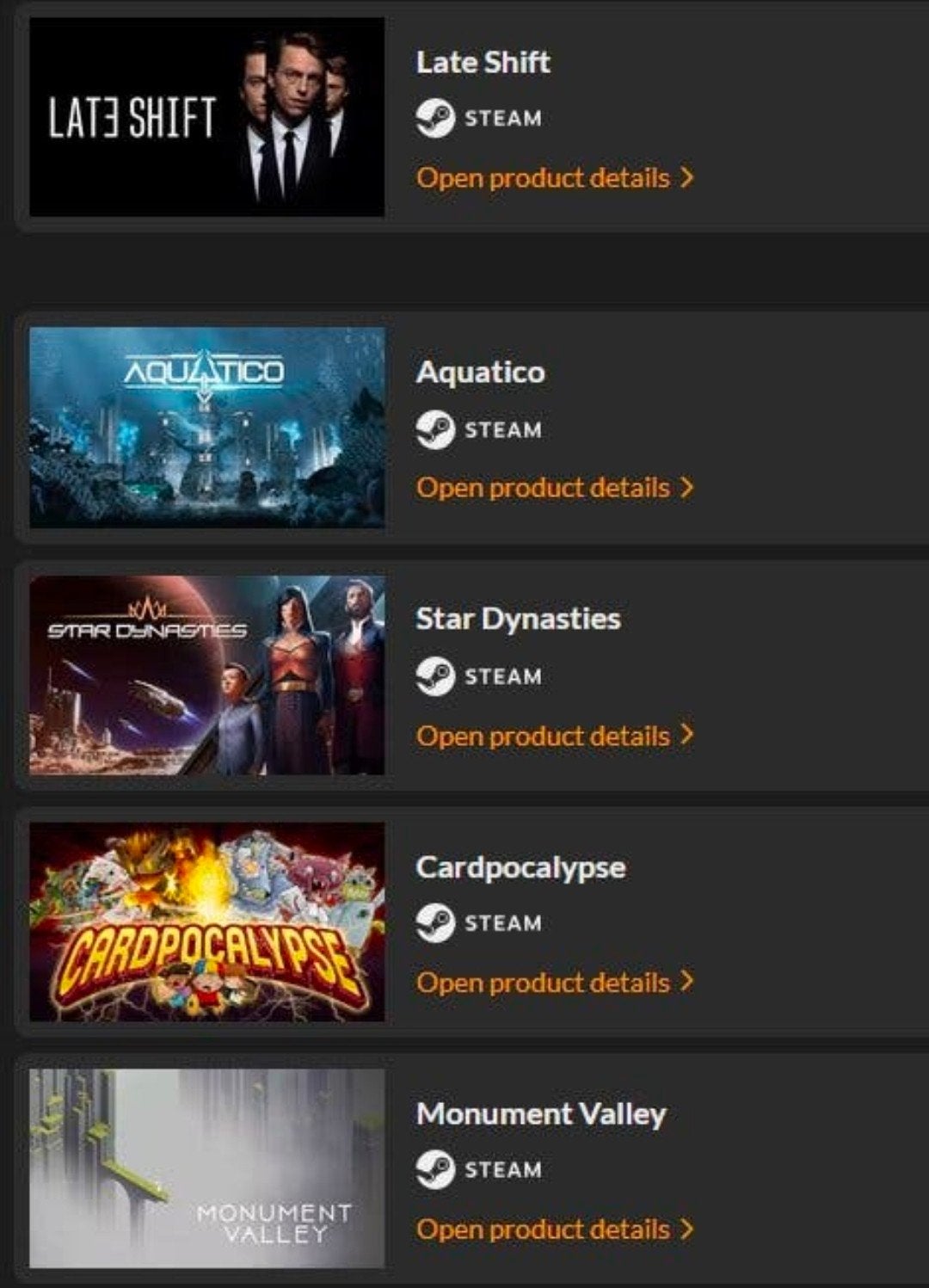 Steam keys 15 stuks, 1 speler, Ophalen, Vanaf 3 jaar