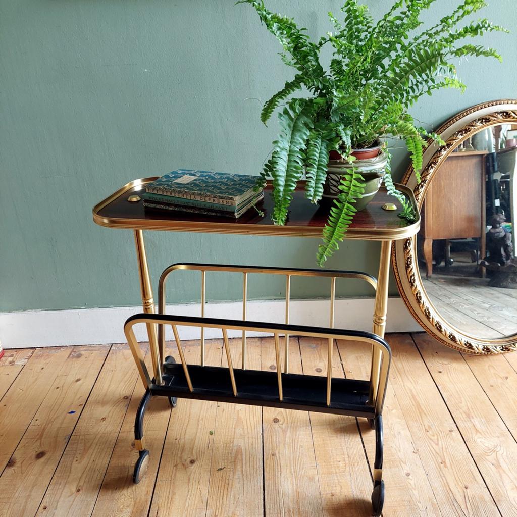 Lucky Vintage MB Italy trolley Ico & Luisa Parisi rosewood, Ophalen, Gebruikt, ., Metaal