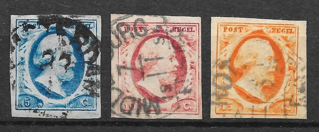 Nvph 1-3 gebruikt cw 240,00 I, Postzegels en Munten, Postzegels | Nederlands-Indië en Nieuw-Guinea, Ophalen of Verzenden