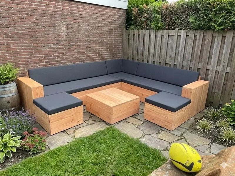 Douglas hoekbank loungeset Tuinbank douglashout Actie, Verzenden, Bank, Nieuw, Loungeset
