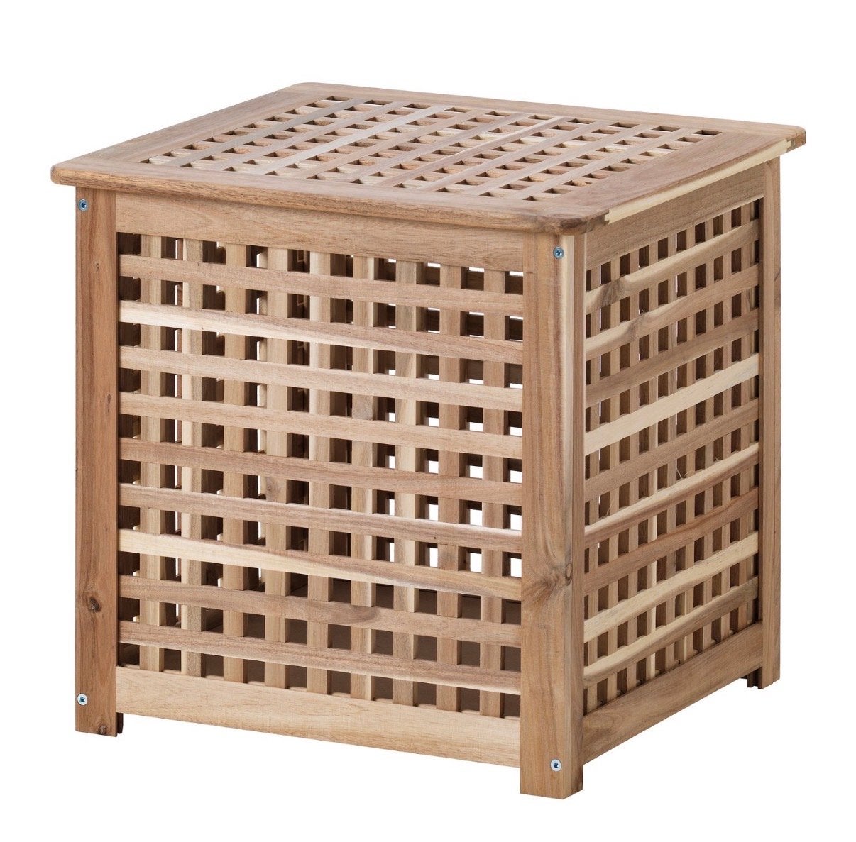 2x Houten opbergbox met roosterpatroon (ikea ), Huis en Inrichting, Ophalen, Minder dan 50 cm, Zo goed als nieuw, 5 – 50