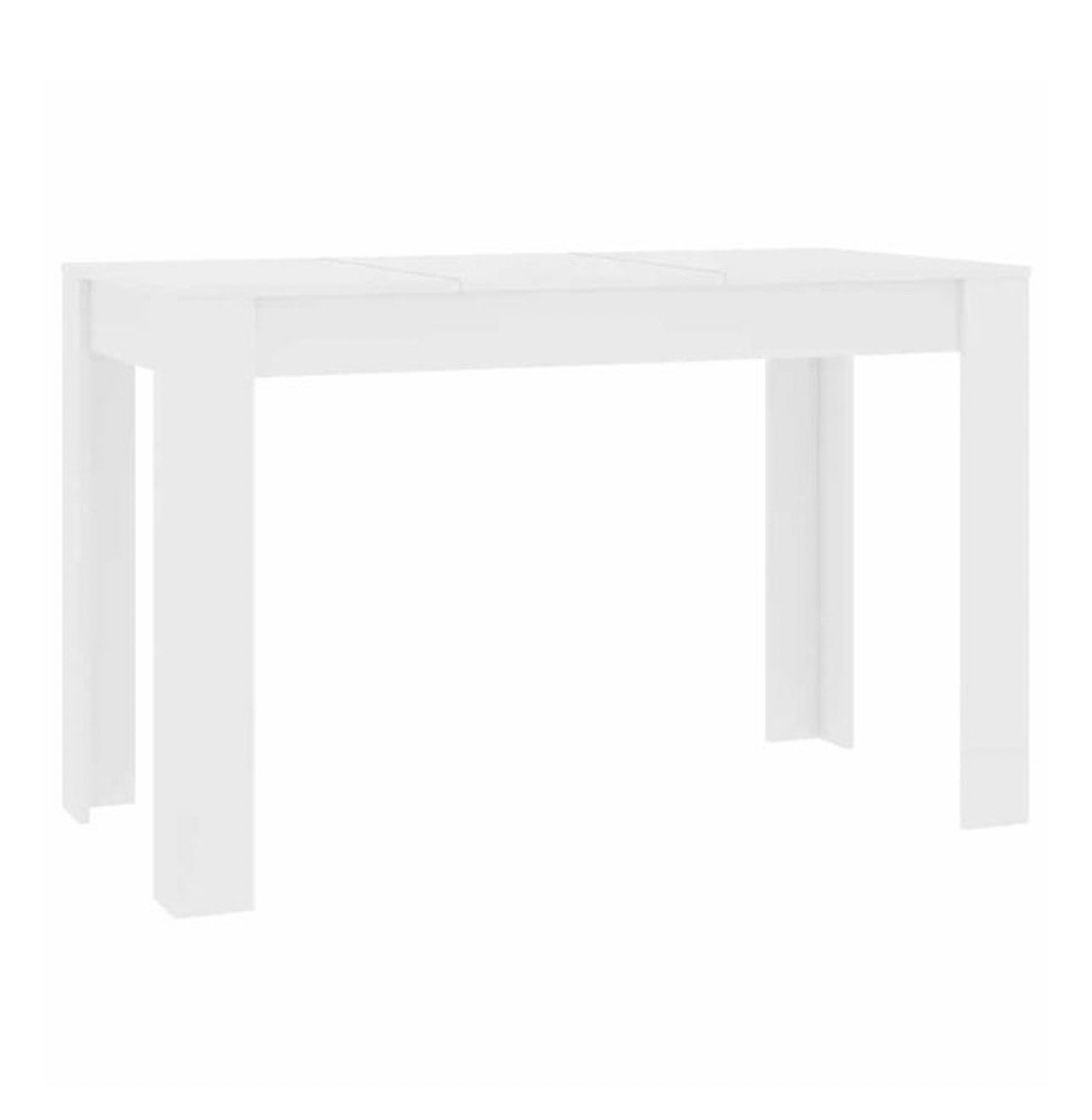 vidaXL Eettafel 120x60x76 cm bewerkt hout wit, Ophalen, 100 tot 150 cm, Nieuw, 50 tot 100 cm