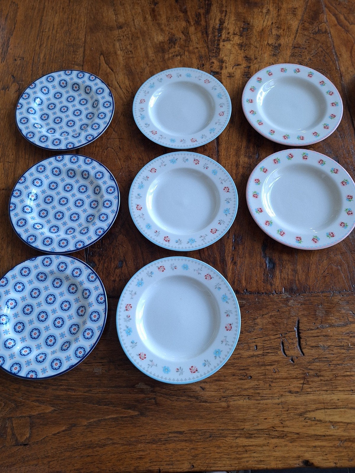 8 Greengate gebaksborden, 15 cm, niet gebruikt, Ophalen of Verzenden, Zo goed als nieuw, Overige merken, Bord(en)