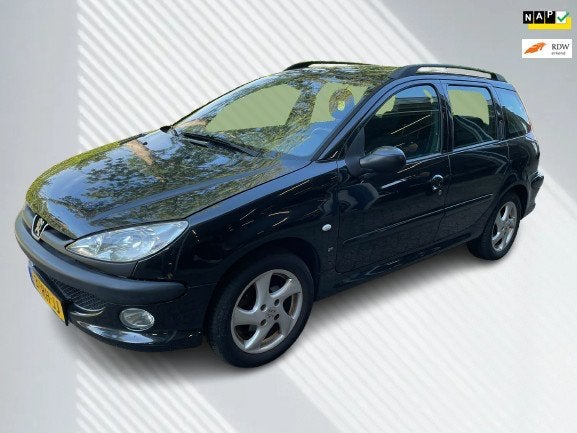 Peugeot 206 SW 1.6-16V XS Pack | Automaat | Airco | Clima, Auto's, Stof, Gebruikt, Zwart, 4 cilinders