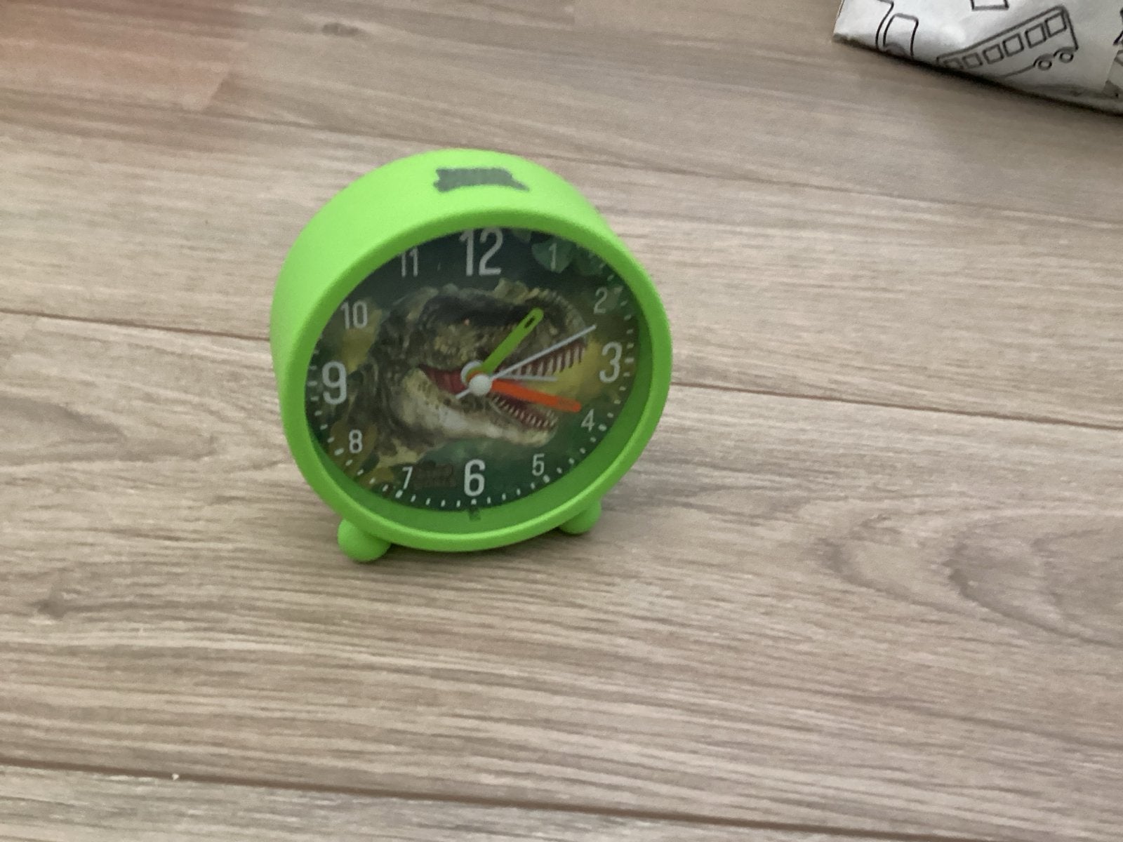 Dinosaurus Wekker - Groen, Analoog, Ophalen of Verzenden, Zo goed als nieuw, Analoog