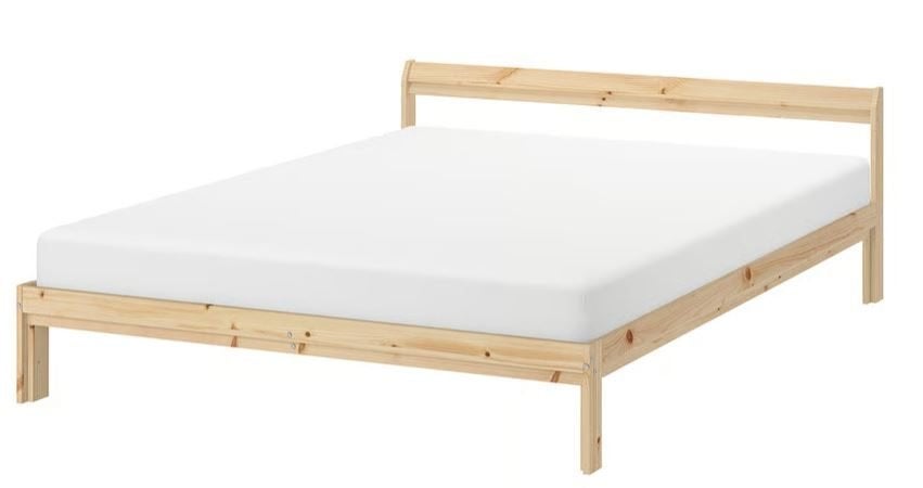 IKEA Bedframe NEIDEN 140x200 met lattenbodem SULTAN LOVUND, Ophalen, Verstelbaar, Bruin, Zweeds