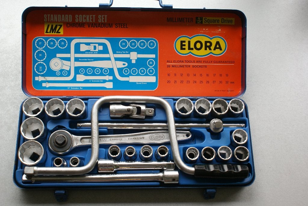 Elora 1/2" Doppendoos in prima staat., Ophalen, Zo goed als nieuw, Gereedschapsset, Overige merken