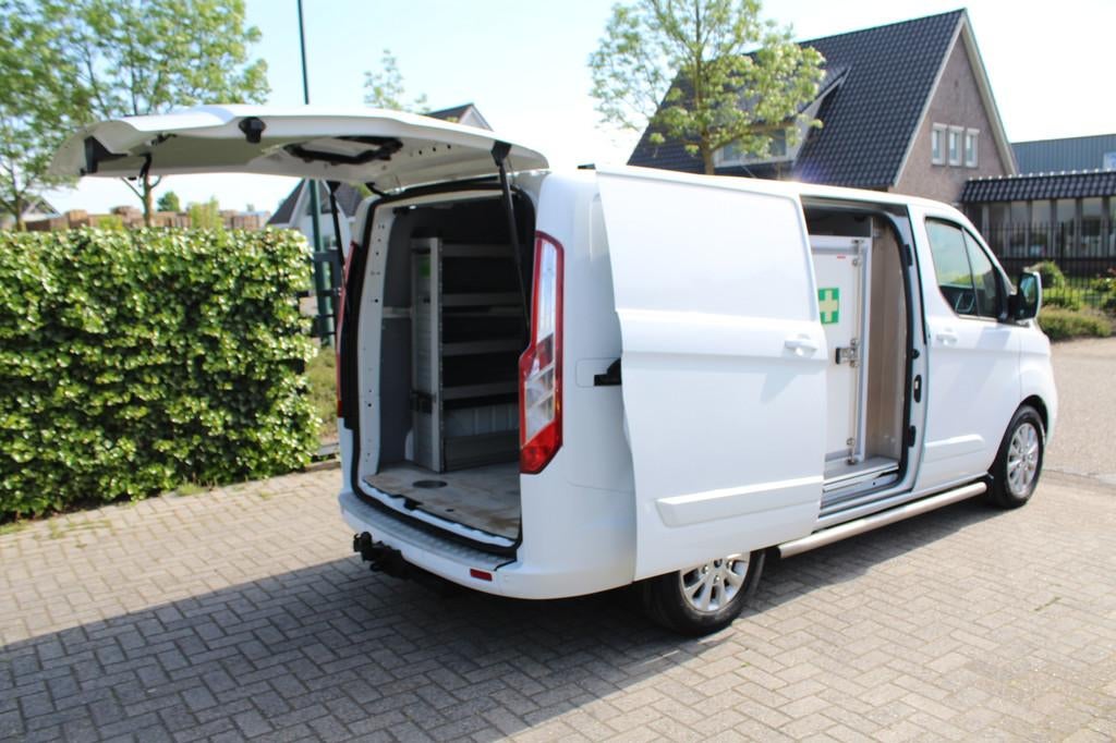 Ford Transit Custom 320 2.0 TDCi 130PK Euro6 L1 Limited ✓, Voorwielaandrijving, 4 cilinders, 2500 kg, Wit