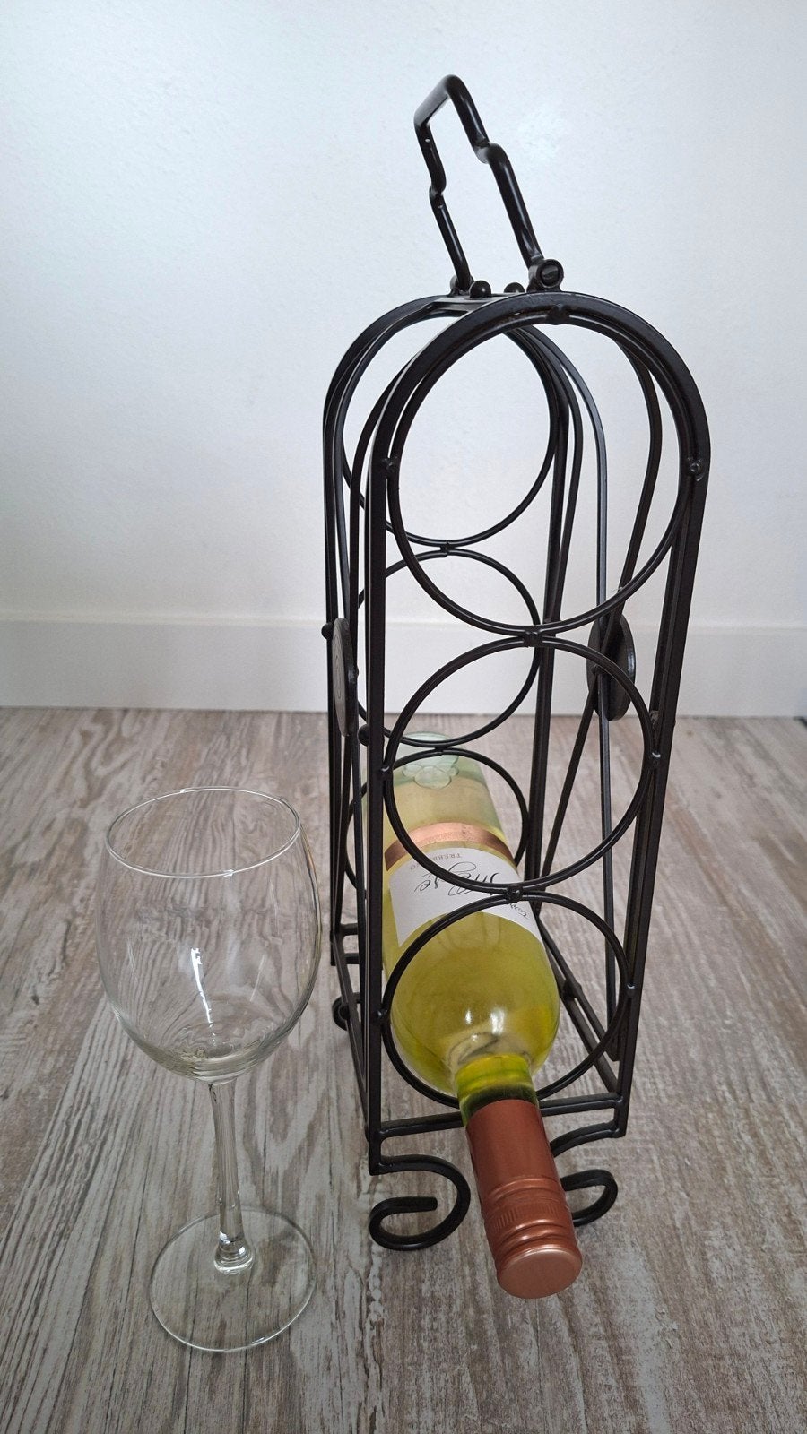 Gietijzeren wijnrek, Huis en Inrichting, Woonaccessoires | Wijnrekken, Ophalen, Metaal, Minder dan 50 cm