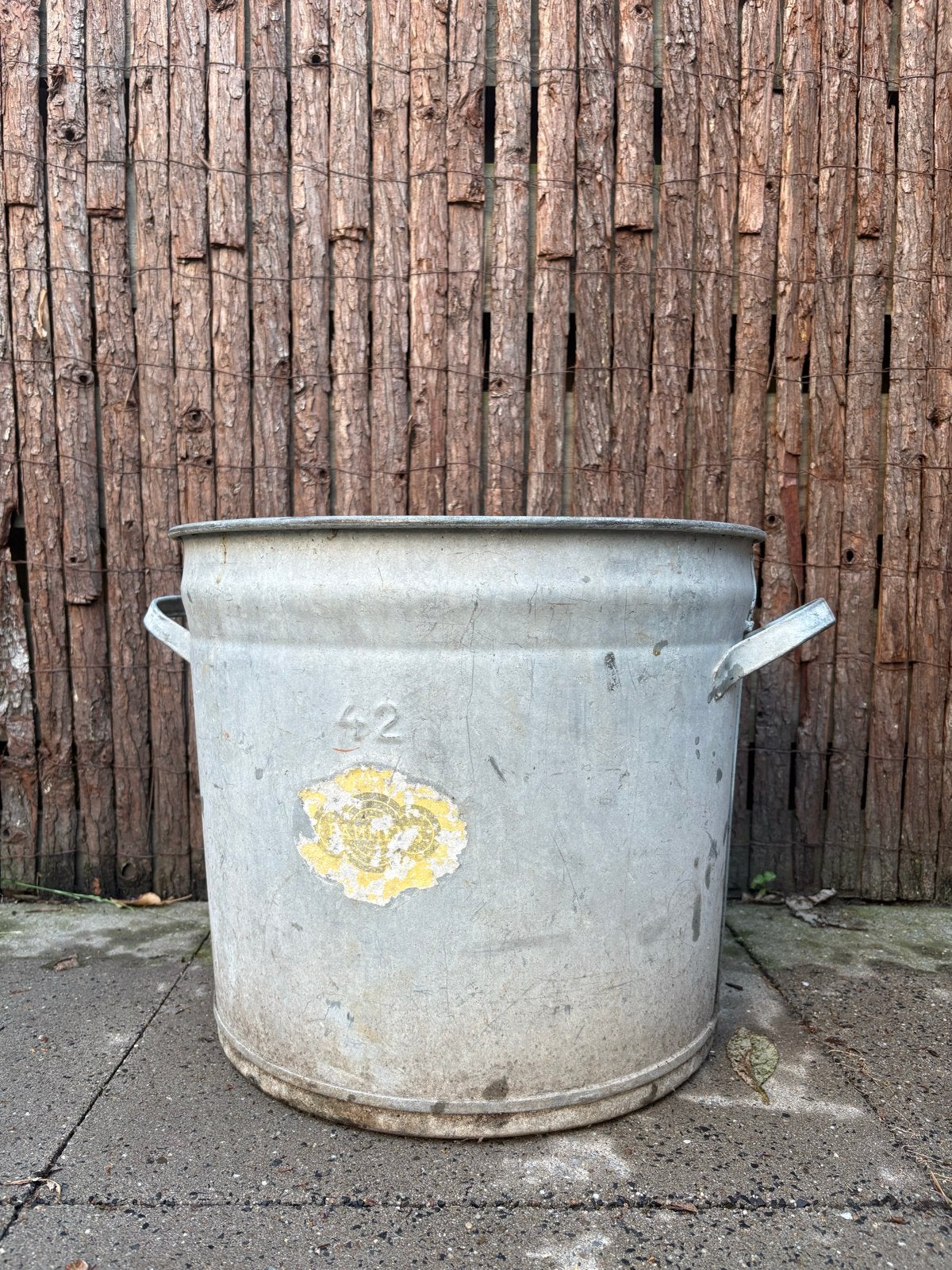 Vintage Zinken Kuip - Plantenbak - Decoratie, Ophalen of Verzenden