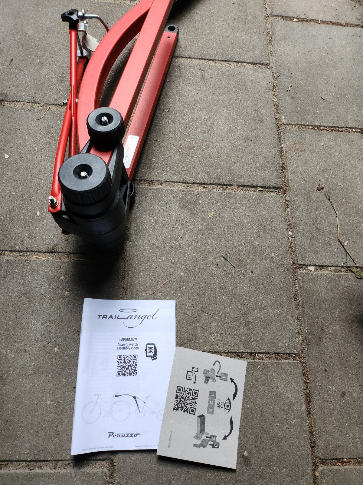 Peruzzo Trail Angel Aanhangfietsstang - Rood, Ophalen, Peruzzo, Opvouwbaar, 20 tot 40 kg