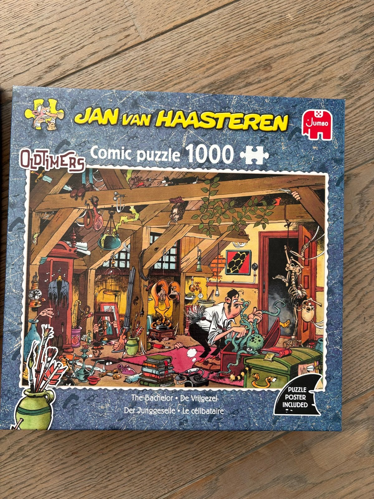 Jan van Haasteren Oldtimers Comic Puzzel 1000 stukjes, Ophalen of Verzenden, 500 t/m 1500 stukjes, Zo goed als nieuw, Legpuzzel