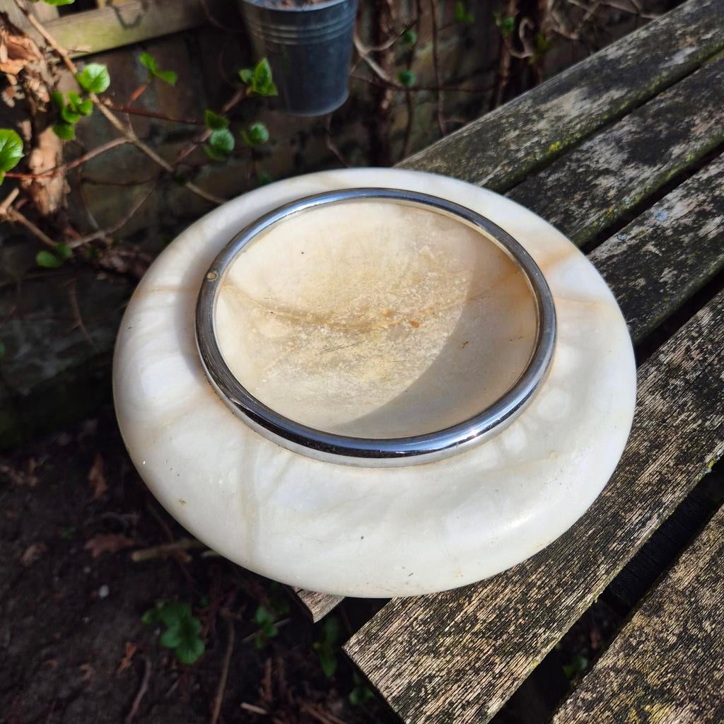 Vintage albast asbak, schaal, Ophalen of Verzenden
