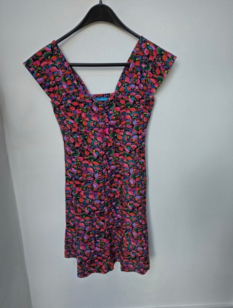 Lien & Giel Amy multicolor M, Kleding | Dames, Jurken, Zo goed als nieuw, Maat 38/40 (M), Meerkleurig, Boven de knie, Ophalen of Verzenden