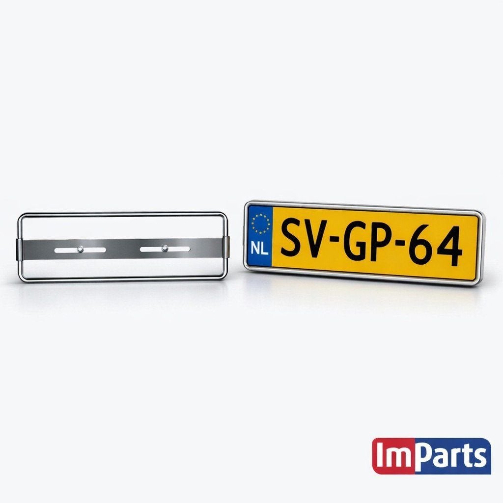 Chromen kentekenplaat houders . Afm: 52 x 11 cm., -, -, Nieuw, Ophalen of Verzenden