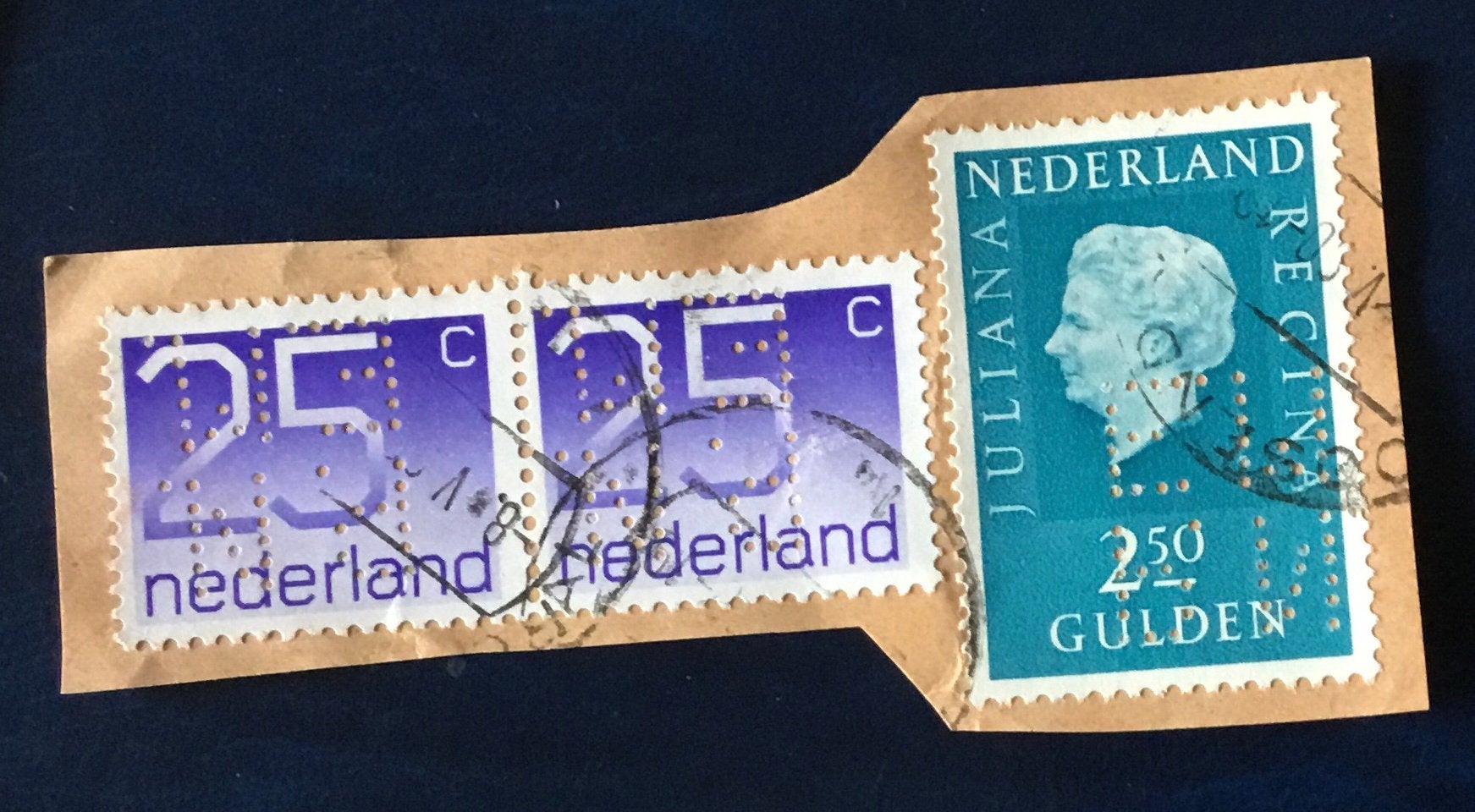 Perforatie Nederland kavel per 22, Ophalen of Verzenden, Na 1940, Gestempeld