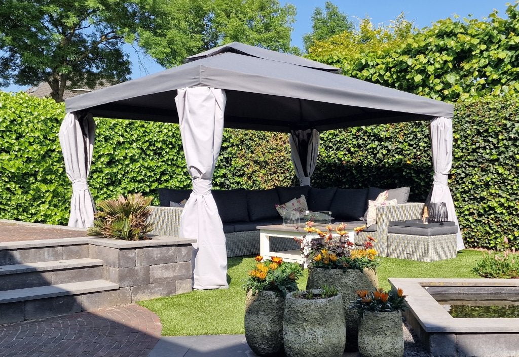 Paviljoen Excellent 3 x 4 mtr Partytent Waterdicht 3x4 Grijs, Laagheidehof 8 Venray, Minder dan 4 meter, Info@luxe-tuinpaviljoens..nl