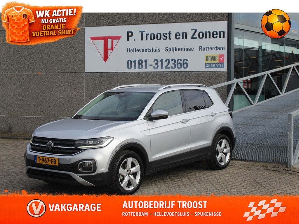 Volkswagen T-Cross 1.5 TSI Style Stoelverwarming/Achteruitri, Auto's, 12 maanden, 4 cilinders, SUV of Terreinwagen, 57 €/maand