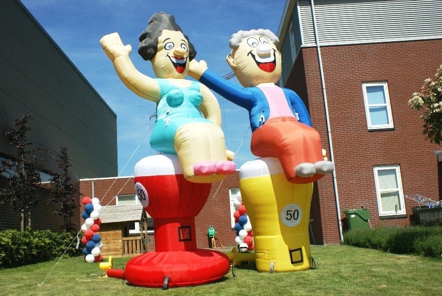 Opblaasfiguren opblaas Abraham Sarah opblaaspop, Ophalen, Gebruikt, Abraham of Sarah