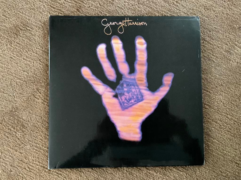 LP George Harrison,  Living in the material World, gaaf, Ophalen of Verzenden, Zo goed als nieuw