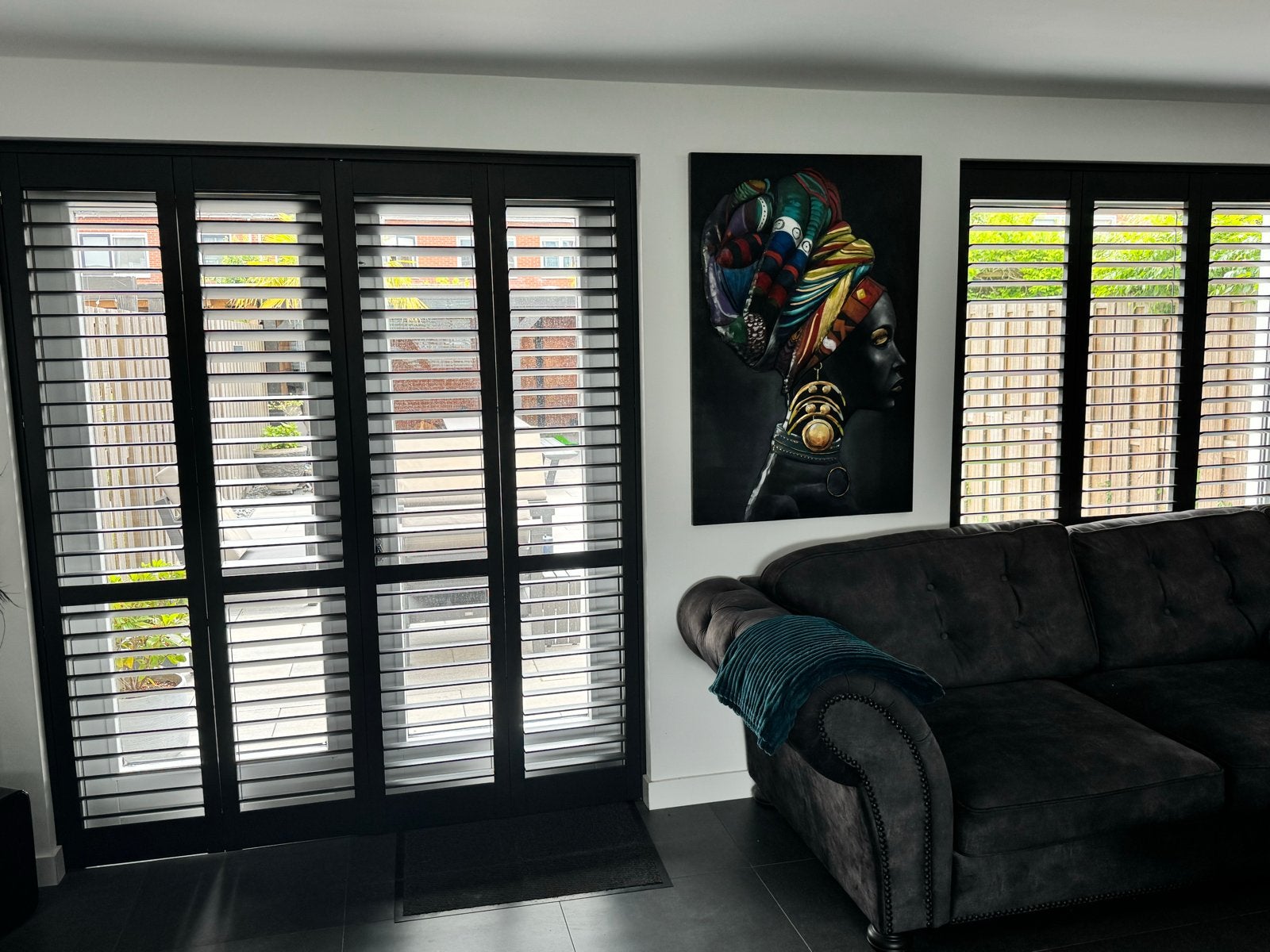 Zwarte Shutters voor Ramen en Deuren, Ophalen, Zwart, Shutter, Lichtdoorlatend
