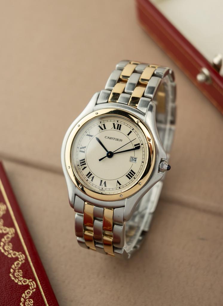 Cartier Panthère Cougar XL / Uitstekende staat, Overige merken, Staal, Polshorloge, Ophalen of Verzenden