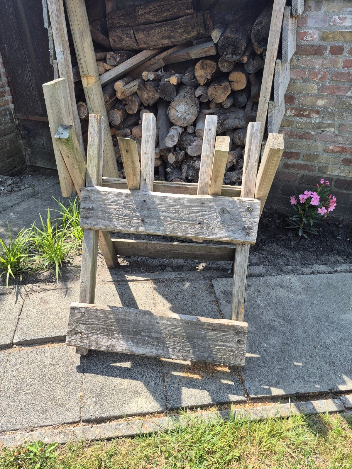 Hout hak blok, Tuin en Terras, Haardhout, Minder dan 3 m³, Ophalen, Overige houtsoorten, Blokken