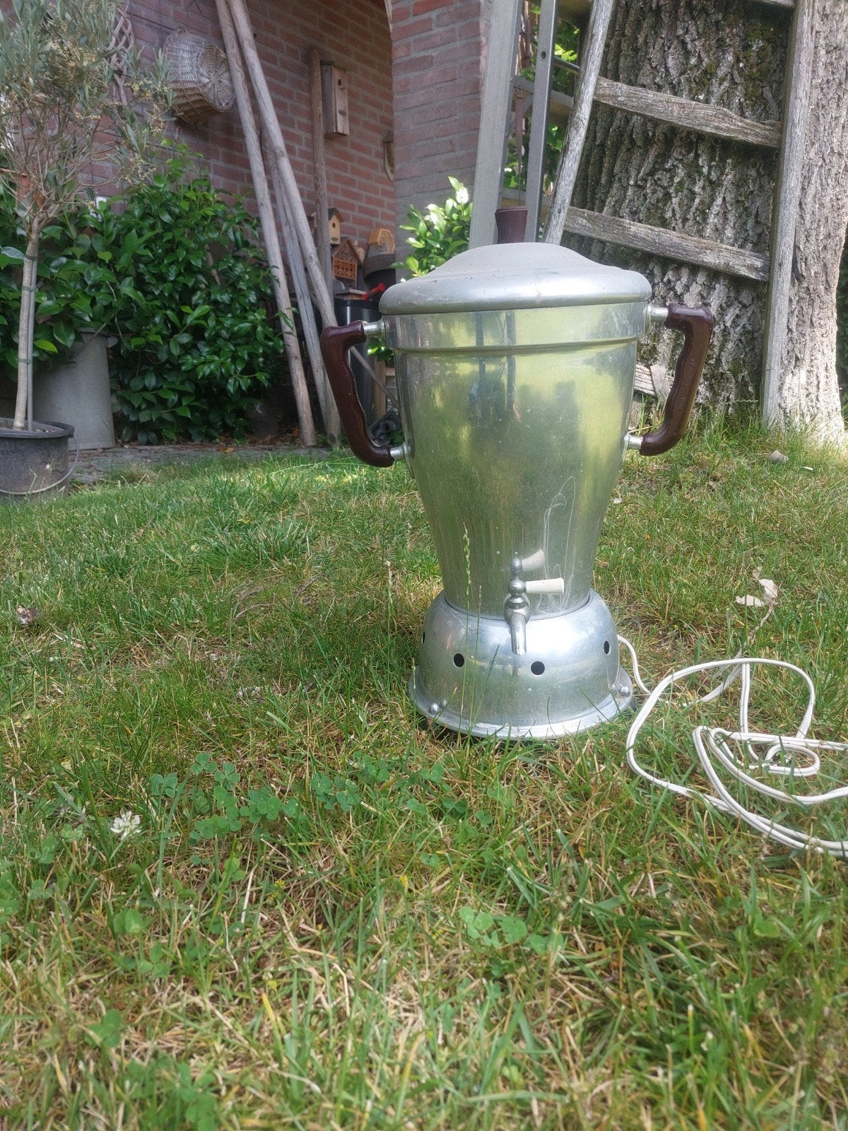 Vintage Koffiepercolator - Aluminium, Ophalen, Gebruikt, 10 kopjes of meer, Koffiemachine