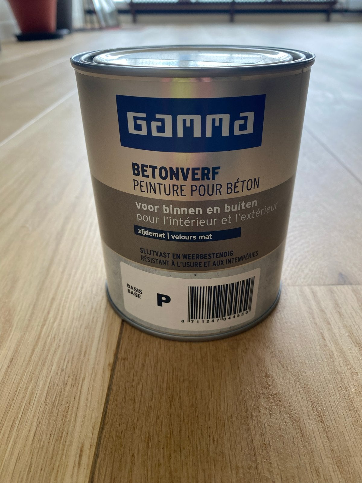 GAMMA Betonverf zijdemat RAL 9010 - 750 ml, Wit, Nieuw, Ophalen of Verzenden, Verf