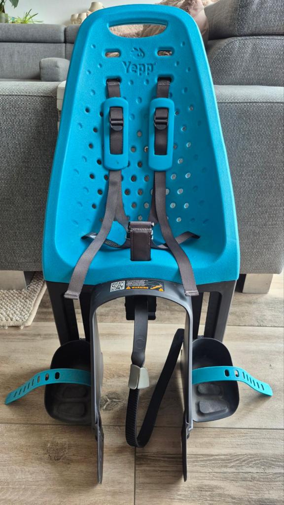 Yepp Maxi Easyfit Ocean Blue Achterzitje., Ophalen, Achterzitje, Voetsteuntjes, Yepp