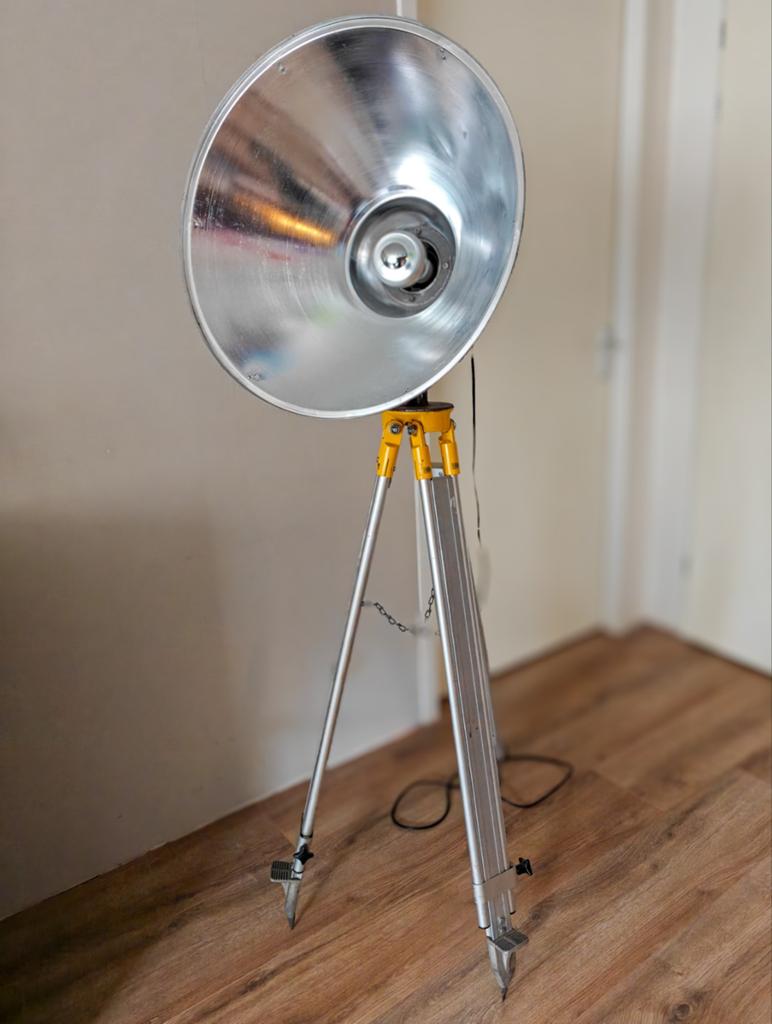 Vintage industriële statief lamp, Ophalen, 150 tot 200 cm