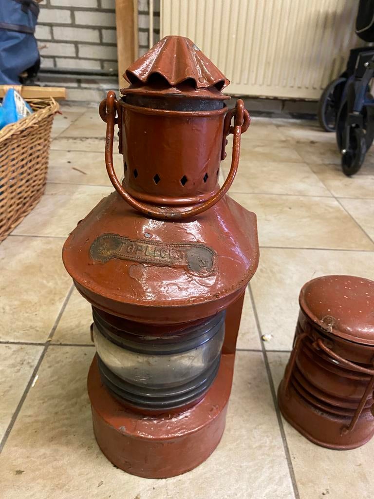 Vintage Toplicht Scheepslantaarn, Antiek en Kunst, Antiek | Lampen, Ophalen