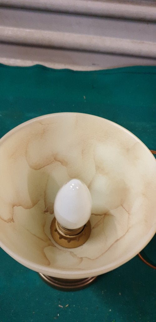 lampje messing ,gevlamt glas, Ophalen of Verzenden, 'T Olde Gre-j, Info@toldegrej.nl, Endepoelstraat 20f Didam