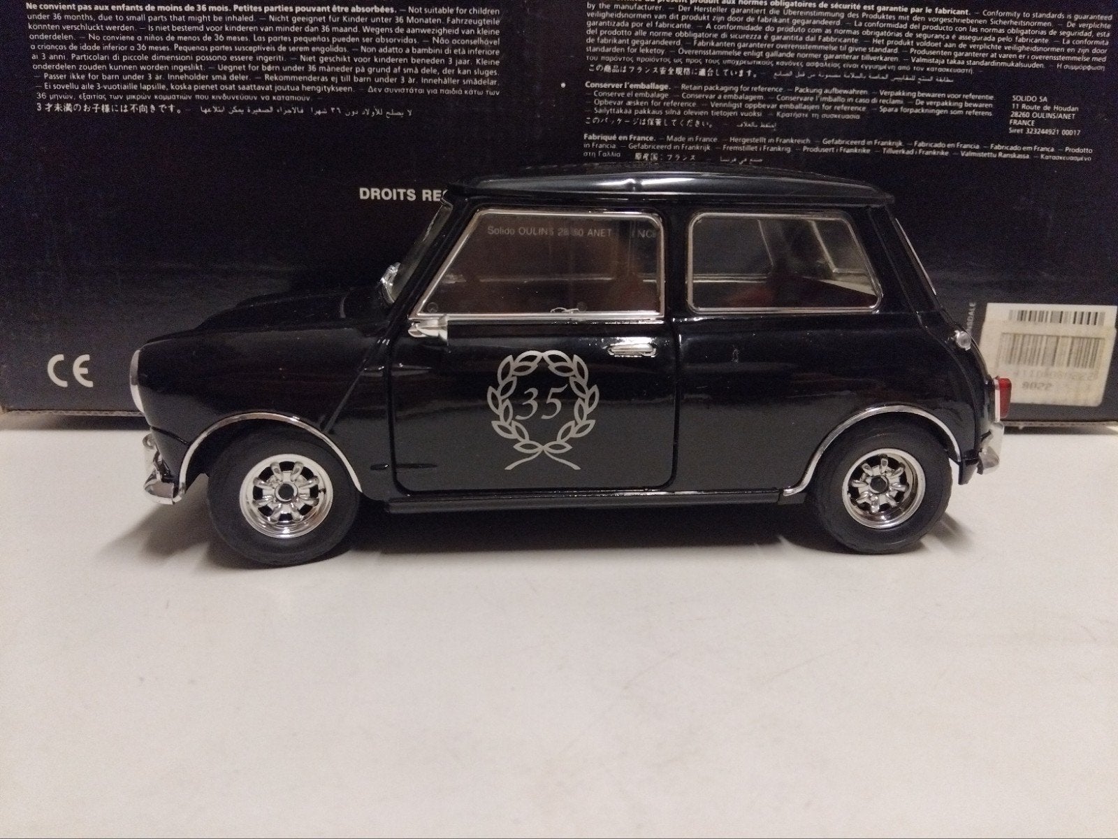 Austin Mini Cooper S Anniversary 35 Jubilee Solido 1:16 KRD, Ophalen of Verzenden, Zo goed als nieuw, Auto, Solido