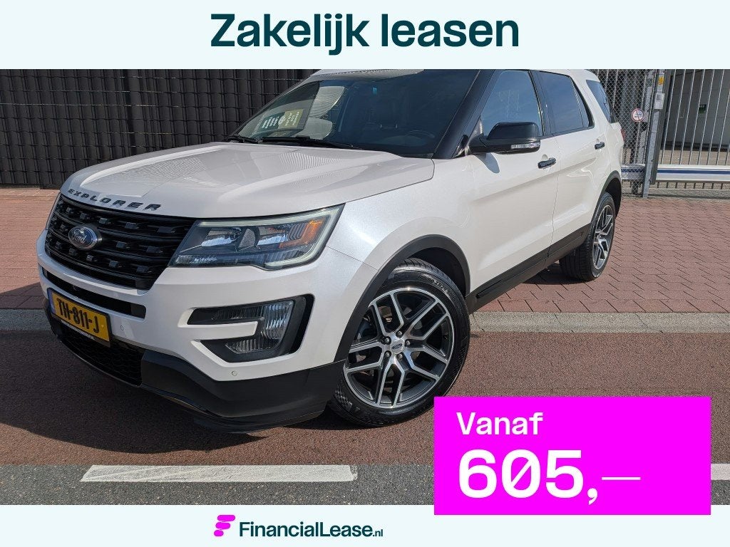 Ford Explorer 3.5 V6 370 PK 7 persoons, Euro 5, Gebruikt, Zwart, Wit