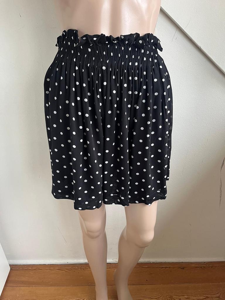 Ganni rokje maat L zwart wit stippen polkadot zakken, Ophalen of Verzenden, Zo goed als nieuw, Zwart, Boven de knie