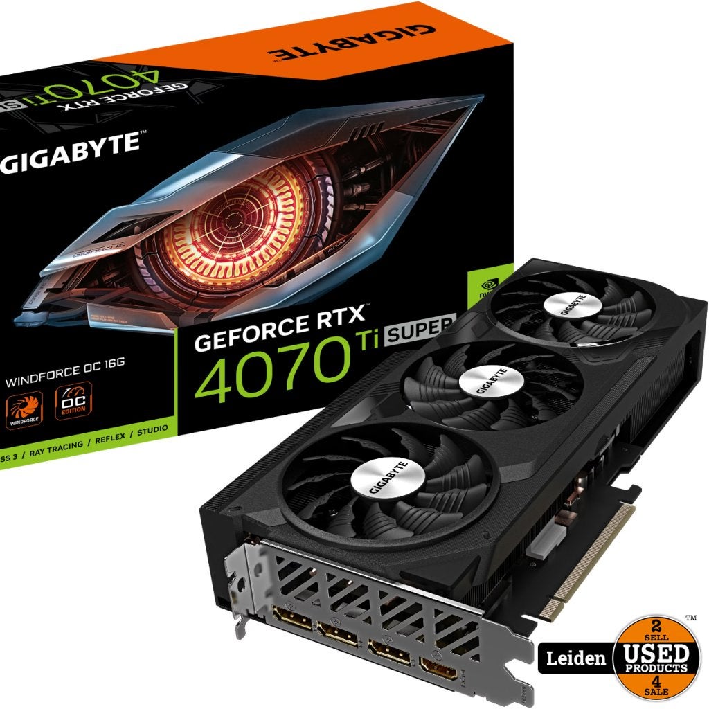 Gigabyte GeForce RTX­­ 4070 Ti SUPER WINDFORCE MAX OC 16G, Computers en Software, Videokaarten, NVIDIA, Gebruikt, Support@nvidia.com