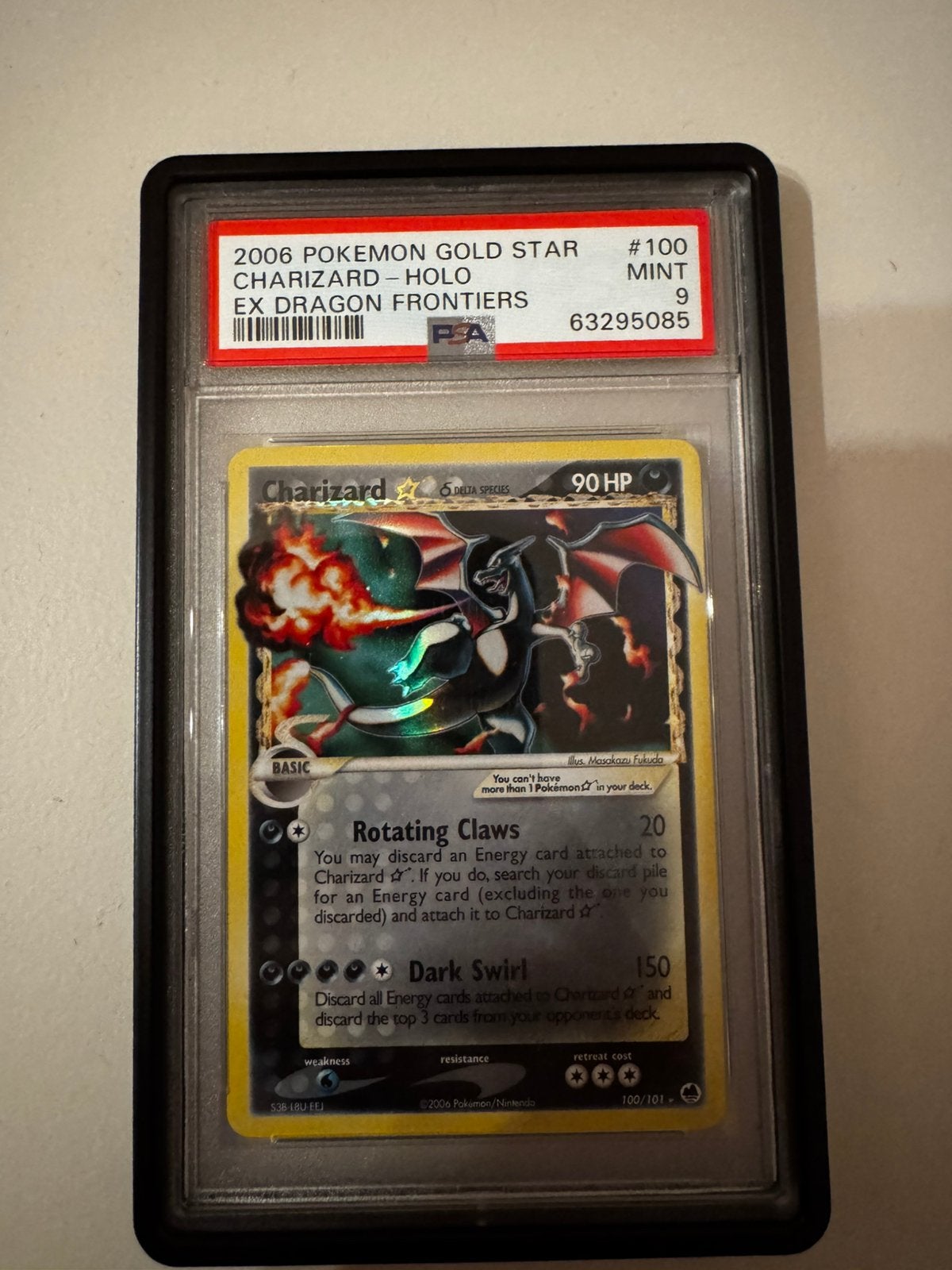 Charizard gold star psa 9, Ophalen of Verzenden