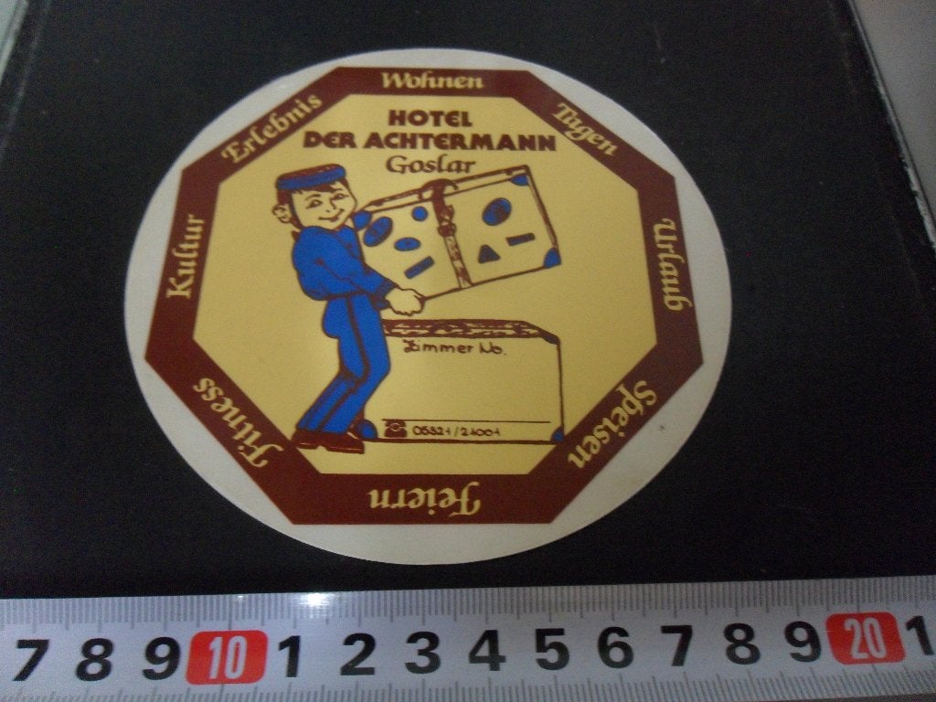 sticker Hotel Der Achtermann  GOSLAR, Ophalen, Zo goed als nieuw
