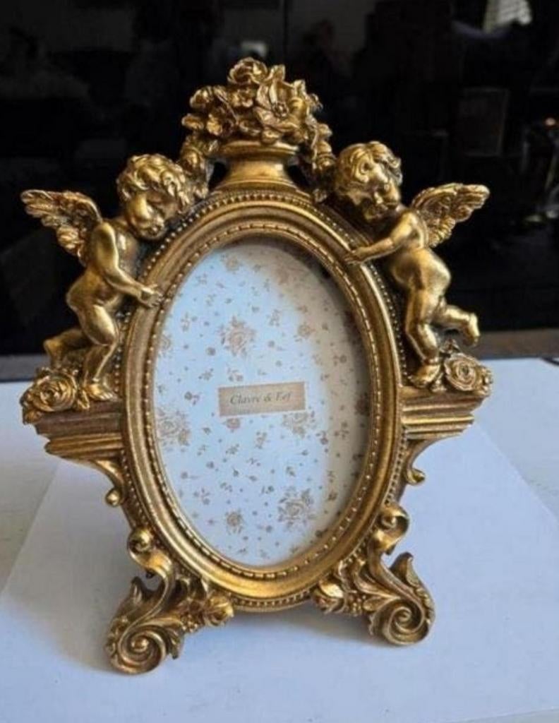 Gouden Barok Fotolijst met Engeltjes - Vintage Stijl, Ophalen of Verzenden, Nieuw, Overige materialen